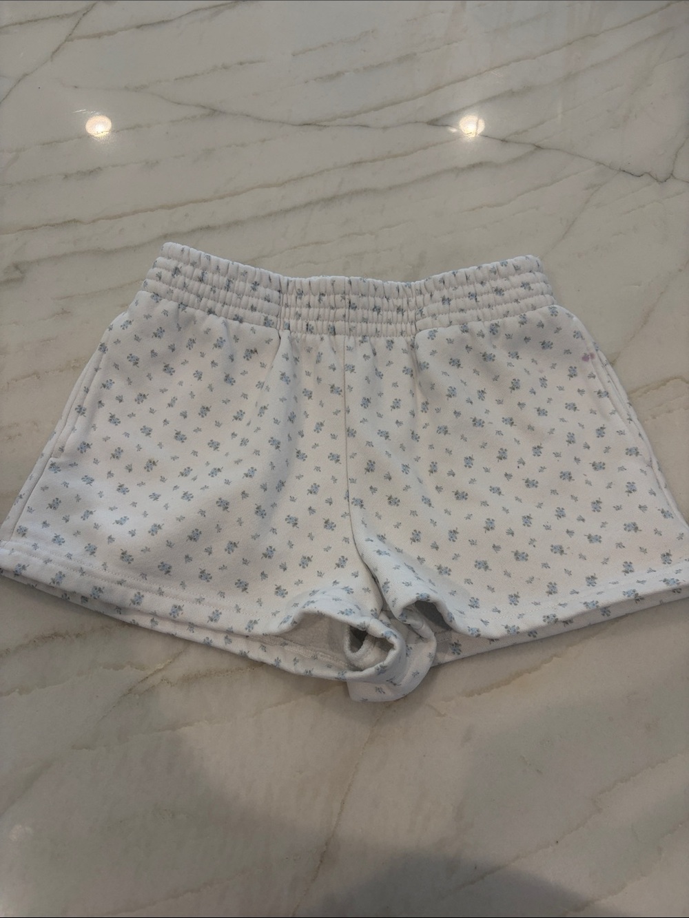 Soft Cotton Women's White Floral Lounge Shorts